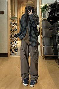 2026秋季新款荷包袋拼接工装裤女模 XZ604-KG38-P55控68图片