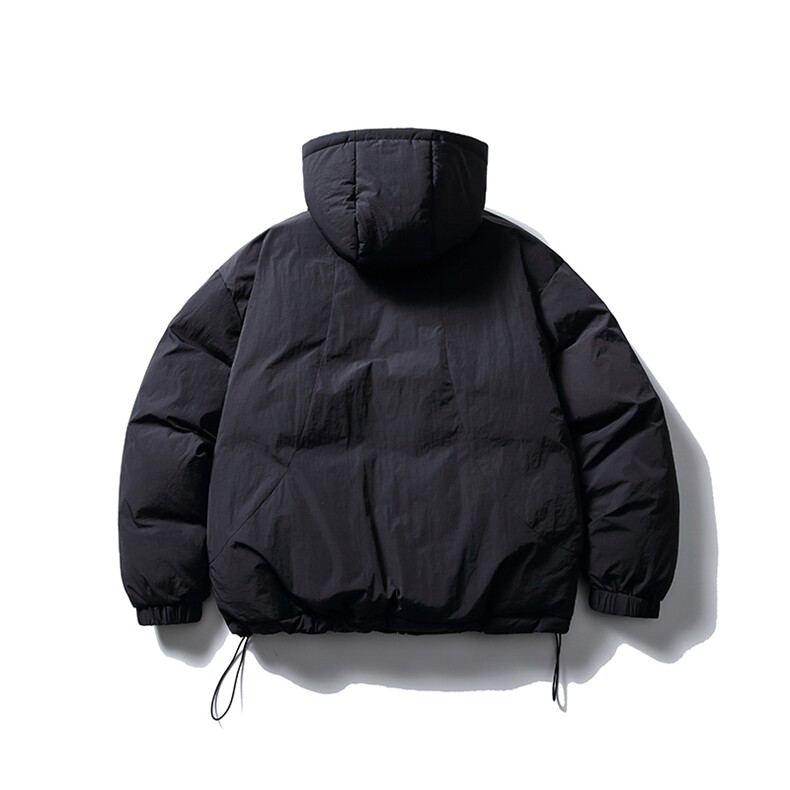 南夏乔装2025冬季新款日系刺绣不臃肿纯色连帽棉服保暖百搭棉衣男,男装棉衣,电商S006（B521）