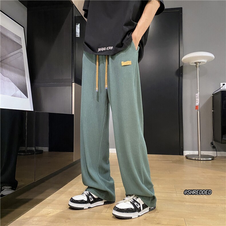 抖音品质男生夏季新款冰丝裤ins宽松休闲裤B315-K23388-特P30控58,男装休闲裤,电商B315