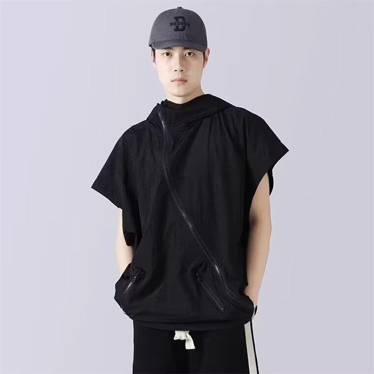 纯色工装无袖T恤男士夏季韩版潮流宽松立体口袋设计坎肩背心马甲,男装背心/马甲,星座506A