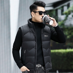 B8012钱塘2020-3时尚休闲冬季厚款简约中年男士羽绒服马甲P158图片
