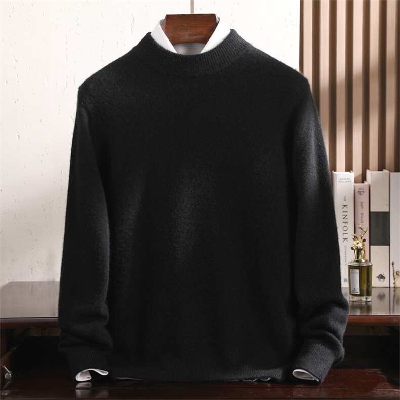 2024年秋季时尚都市休闲长袖圆领羊绒衫男装，男装羊绒开衫，冬季工坊