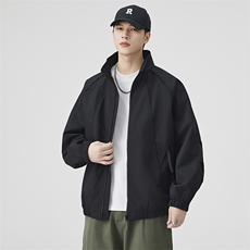 春季新款宽松立领夹克男纯色上衣外套DSA157B-JK7921-特P56，男装夹克，电商A157B