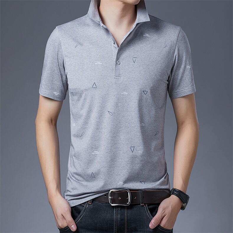 Z176 2021夏季新款T恤衫男POLO衫短袖翻领图片
