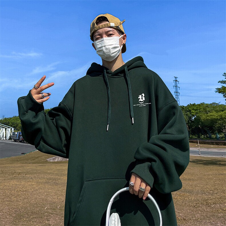抖音得物供货可提供视频春装重磅美式宽松连帽卫衣DL2391,男装卫衣,电商A486