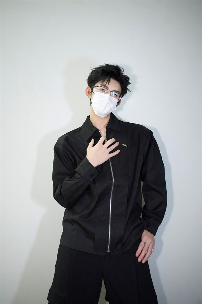 cleanfit解构衬衫外套机车美式休闲打底时尚潮流拼接设计衬衫P55,男装T恤,电商B319