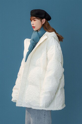 2025年冬季新款棉衣大码压皱连帽棉袄棉服 A071-M12-P125 女类图片
