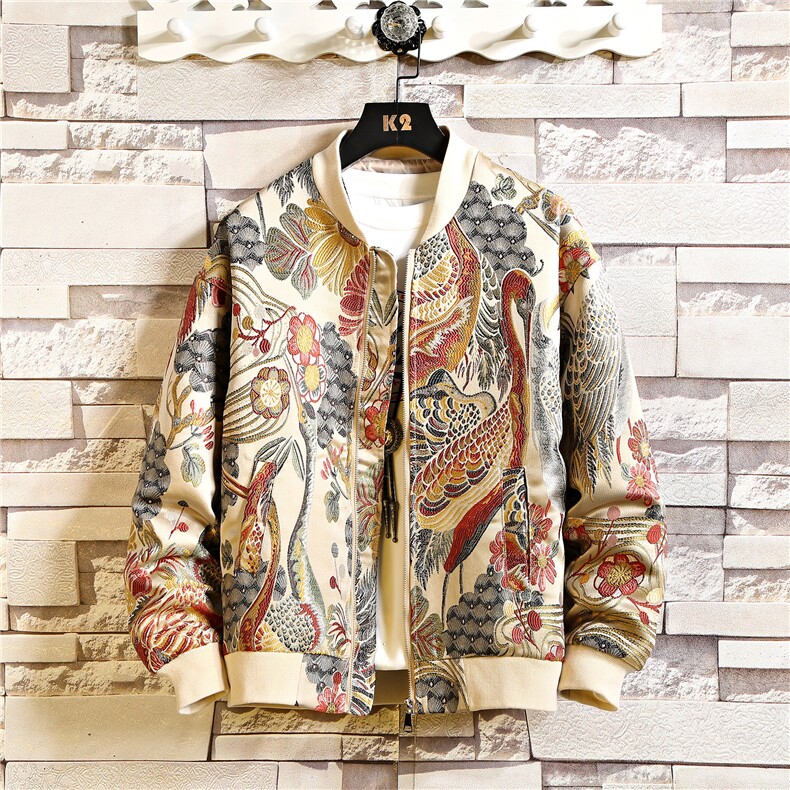 特P100常年款备货秋冬季日系风刺绣外套大码夹克B370-JK86,男装夹克,电商B370
