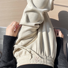 燕麦色糯米裤小个子冬天裤子秋冬直筒羊绒针织裤窄版阔腿裤，女装休闲裤，云美莎专业女裤-全店现货