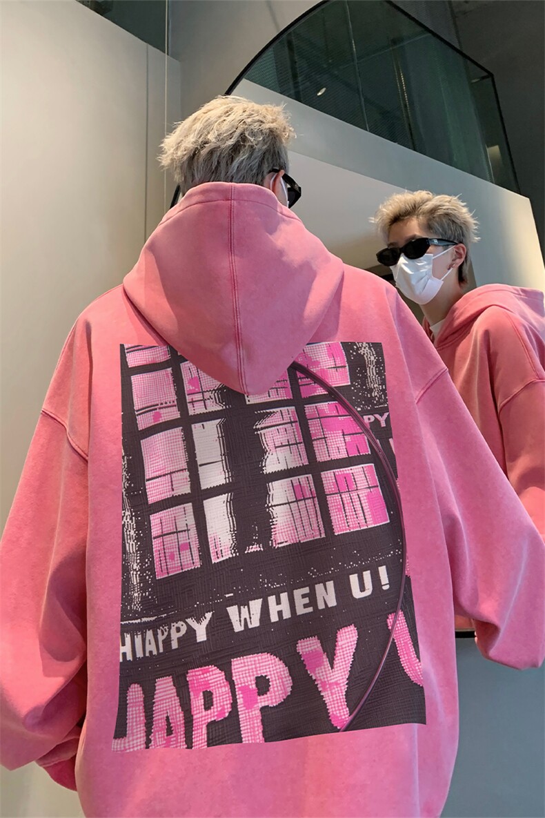 男装加厚卫衣男美式复古宽松连帽卫衣外套XZ514-2-Z2225-P70,男装卫衣,星座514-2(原B239)