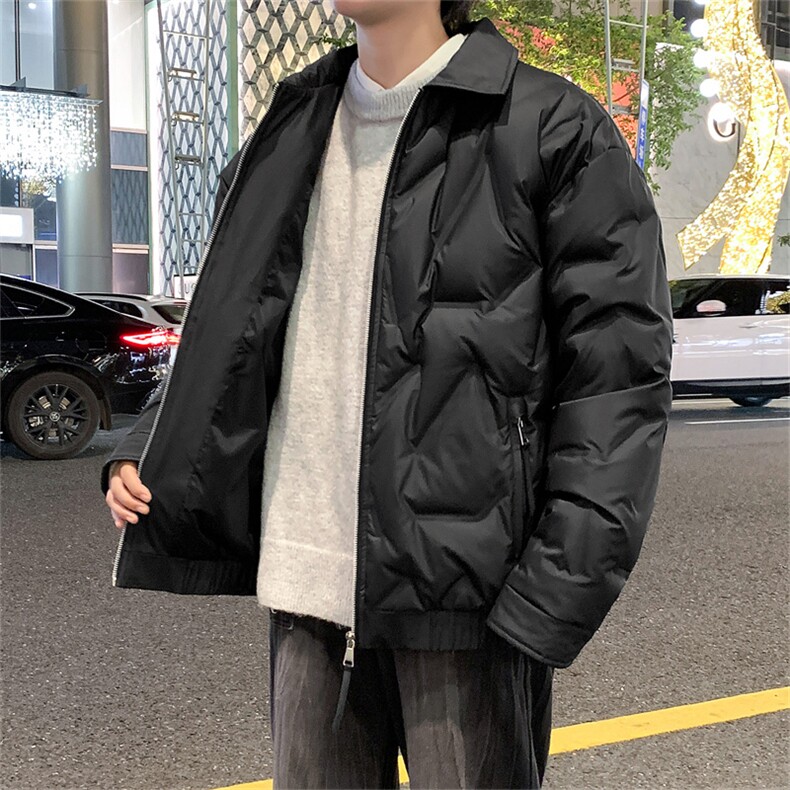 新款有报告冬季轻薄菱形格羽绒服潮外套新标90绒YR25335,男装羽绒服,星座301B-2（原A443-1）
