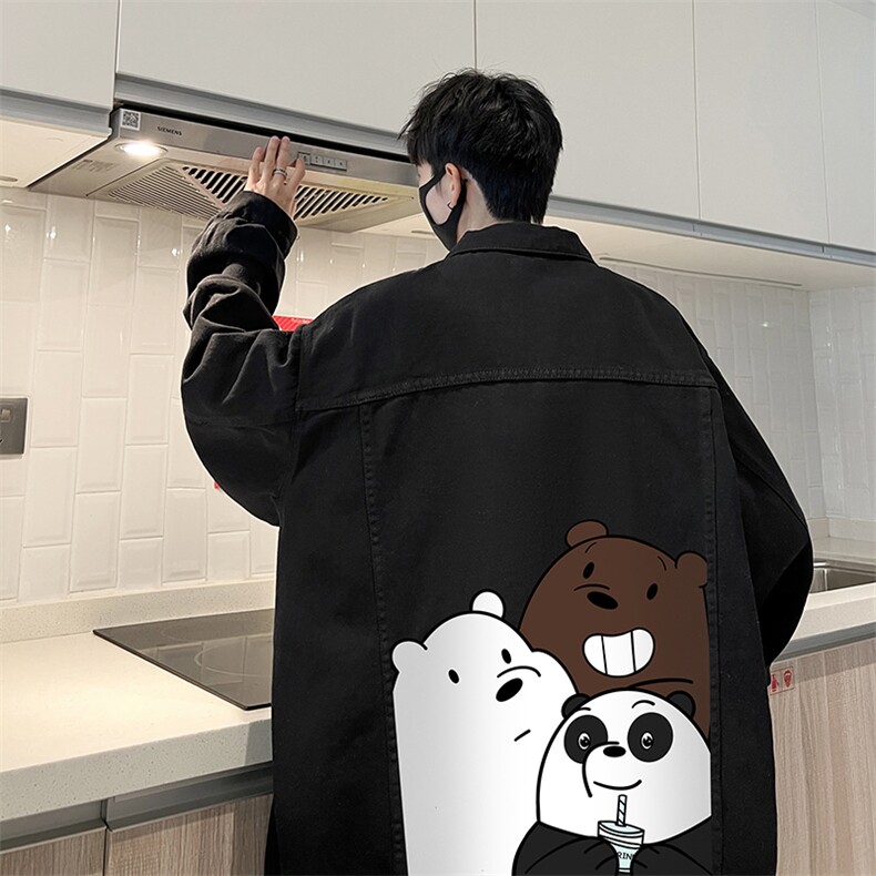牛仔夹克男大码牛仔外套男茄克NJ77277-P60加绒款-P75,男装夹克,电商A040