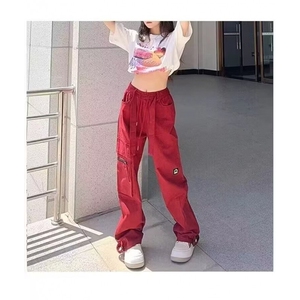 1506A/GC020/P40高腰宽松显瘦休闲拖地阔腿裤子图片