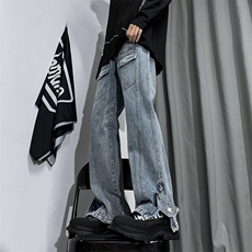 B2212023秋冬新款美式ins高街小众工装牛仔裤LK22074-P65控88，男装牛仔裤，电商B221