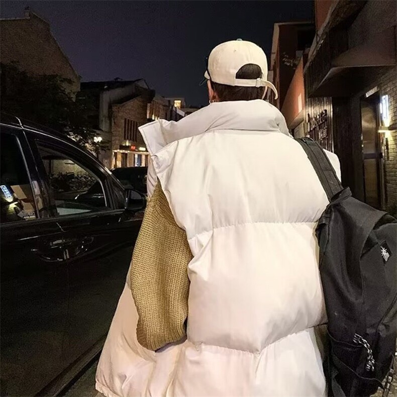 现货5W件冬季三防硬挺boxy短款立领棉衣马夹外套加厚马甲保暖棉服,男装棉衣,电商A486-1