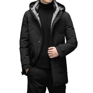 新款脱卸帽子中长款羽绒服中年男士冬装外套爸爸装XXH1806-P320，男装羽绒服，电商B212（原钱塘6029）