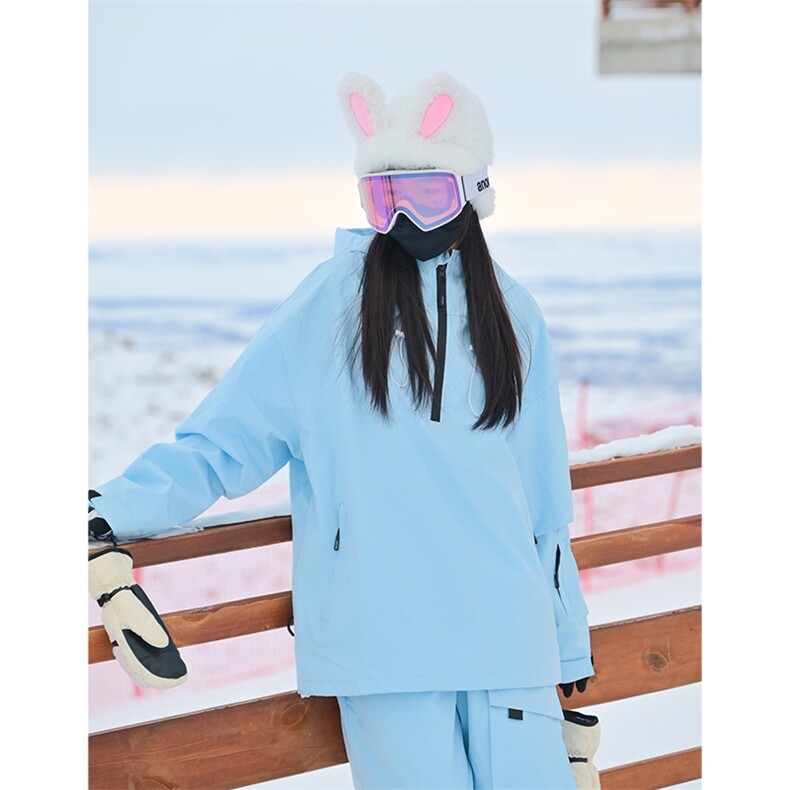 春季多巴胺穿搭防水防风滑雪裤套装男女同款保暖外套TZ033-P220，男装休闲套装，电商A001-1