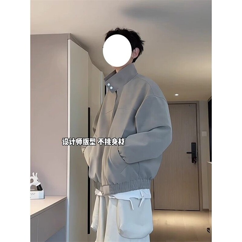 现货网图春秋款皮夹克扎染皮衣外套棒球服JK313P60,男装夹克,星座1904A