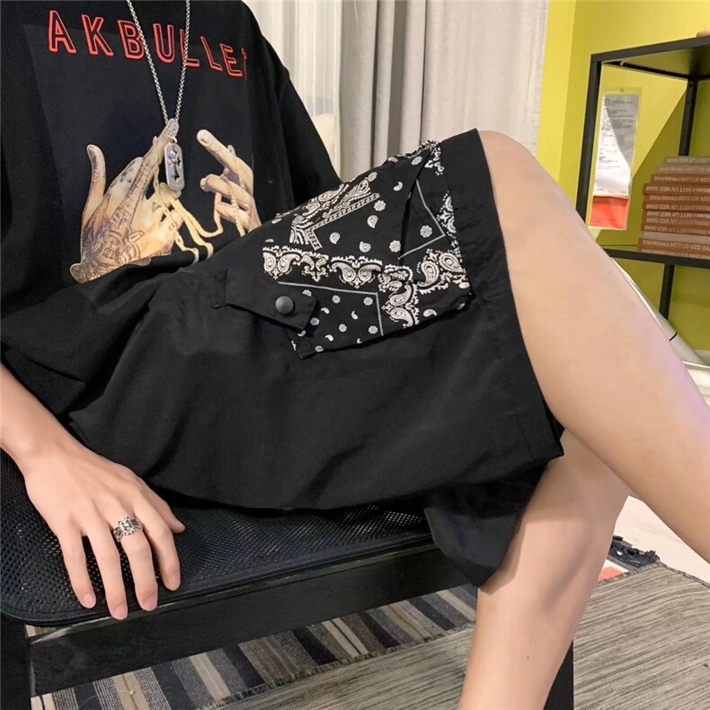 2023夏季直筒腰果花运动短裤男潮牌街头DK896P26，男装休闲裤，星座1116-2
