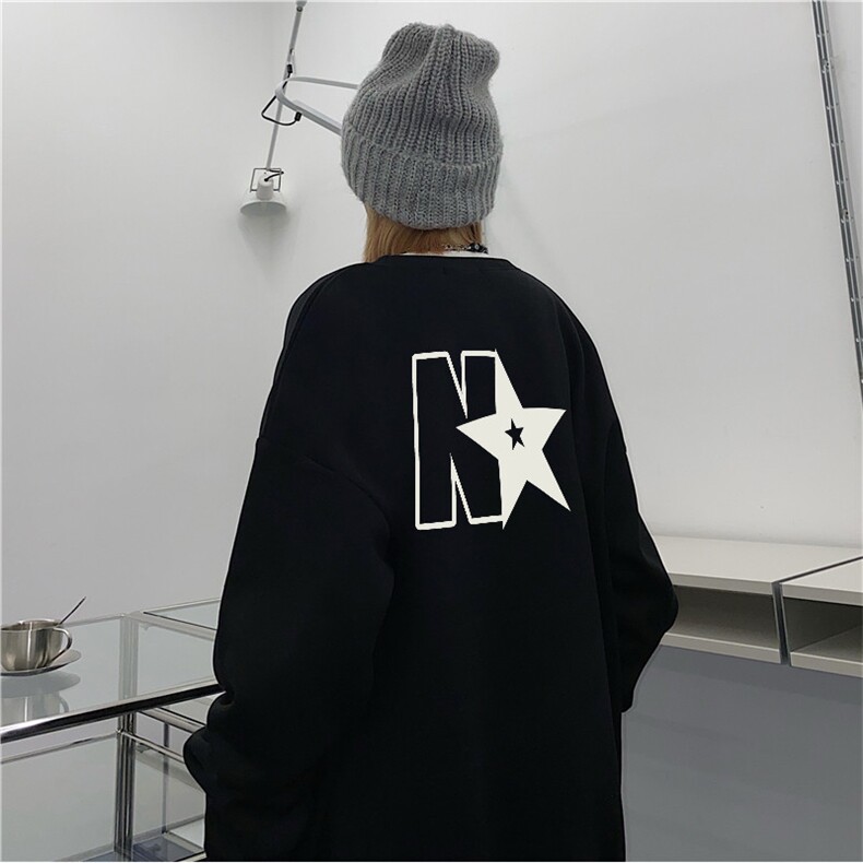 INS街头卫衣潮牌运动美式复古套头圆领卫衣E660-P50,男装卫衣,星座911-2(原星座613-2）