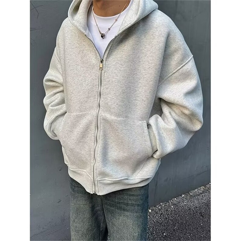 美式重磅解构连帽外套男秋冬潮牌拼接卫衣痞帅外套WY730-P60,女装短外套,星座1001-1