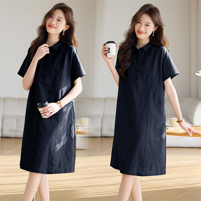2550-夏装棉麻连衣裙，女装连衣裙，文熹诺