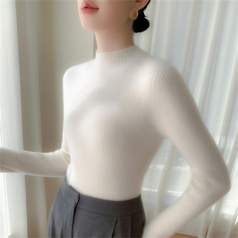 2025年秋季时尚百搭通勤简约一线抽高,女装羊绒衫,云暖羊山羊绒