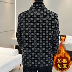冬季新款主推男士翻领加棉加厚韩版修身毛呢大衣夹克外套A73P140，男装毛呢大衣，电商B226
