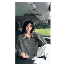 重磅Polo领百搭复古长袖卫衣男打底衫设计感513APL2761特P30，男装T恤，星座513A