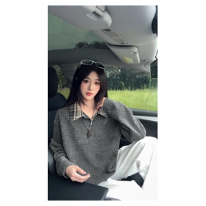重磅Polo领百搭复古长袖卫衣男打底衫设计感513APL2761特P30图片