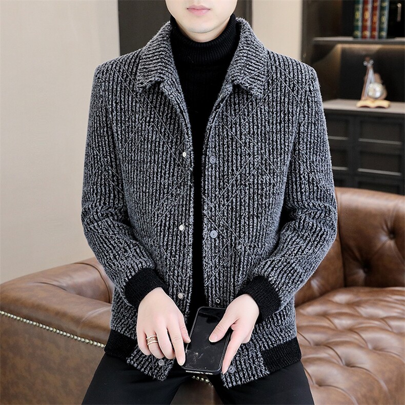 秋冬新款男士商务休闲翻领毛呢大衣短款夹克外套上衣A61P150控228，男装毛呢大衣，电商B226