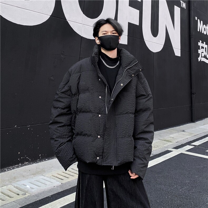 美式休闲复古简约立领外套男短款棉服保暖复古面包服冬季p108,男装棉衣,电商C307