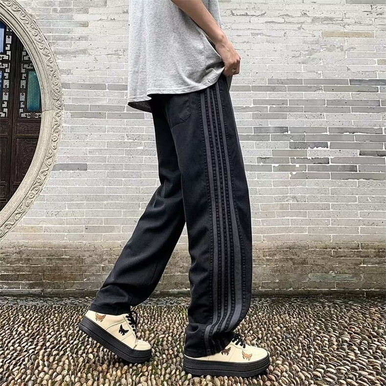 休闲裤男士韩版潮流高街帅气拼色条纹2026秋季ins长裤K5353-P40,男装休闲裤,星座412-3