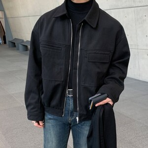 816B-WT038-P115 冬季韩男士翻领棉衣宽松棉服外套图片