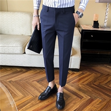 裤子男韩版潮流秋冬季新款九分小西裤男士修身垂感西装裤休闲长裤，男装西裤，星座505-2（原电商A260-1)