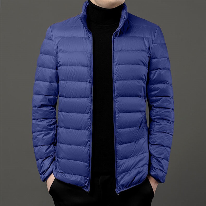 秋冬季大码男轻便棉服立领短款保暖简约休闲运动薄款简约男士,男装棉衣,钱塘6003（原4033）