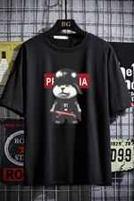 2021夏季新网格挂拍日系大码男已注册卡通印花短袖T恤T1072-P25，男装T恤，电商A001