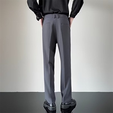 高级感西裤男夏季阔腿直筒宽松潮牌休闲长裤垂感西装裤子韩版痞帅，男装西服套装，星座506A