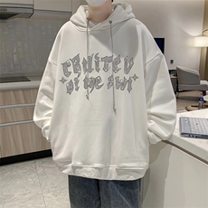 冬季潮牌潮烫钻情侣卫衣连帽美式复古hiphop高街外套W2414-P34，男装卫衣，星座512-2