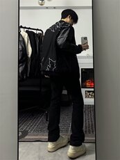厚款夹棉烫钻外套美式秋冬季新款外套ZJ61P80，男装夹克，星座1116-2