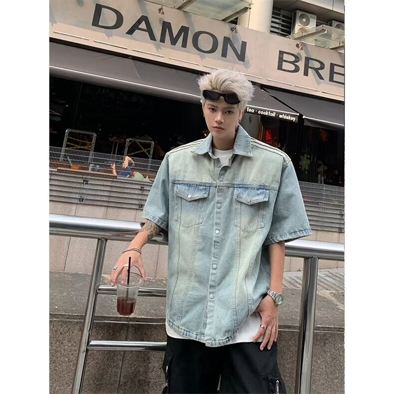 美式复古马甲外套男士潮流宽松工装复古马夹克,男装夹克,星座716-2