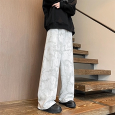8XL-M大口袋弯刀卫裤男款痞帅脏脏工装裤做旧大码运动裤KZ021P68，男装休闲裤，电商B312
