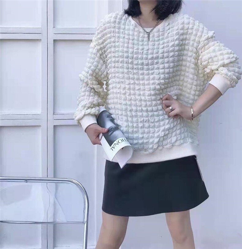 欧韩泡泡圆领卫衣,女装卫衣/绒衫,1+1 MAIN ROAD