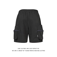 工装短裤夏季新款港风户外山系痞帅机能风运动五分裤男K6210-P48，男装休闲裤，星座412-2