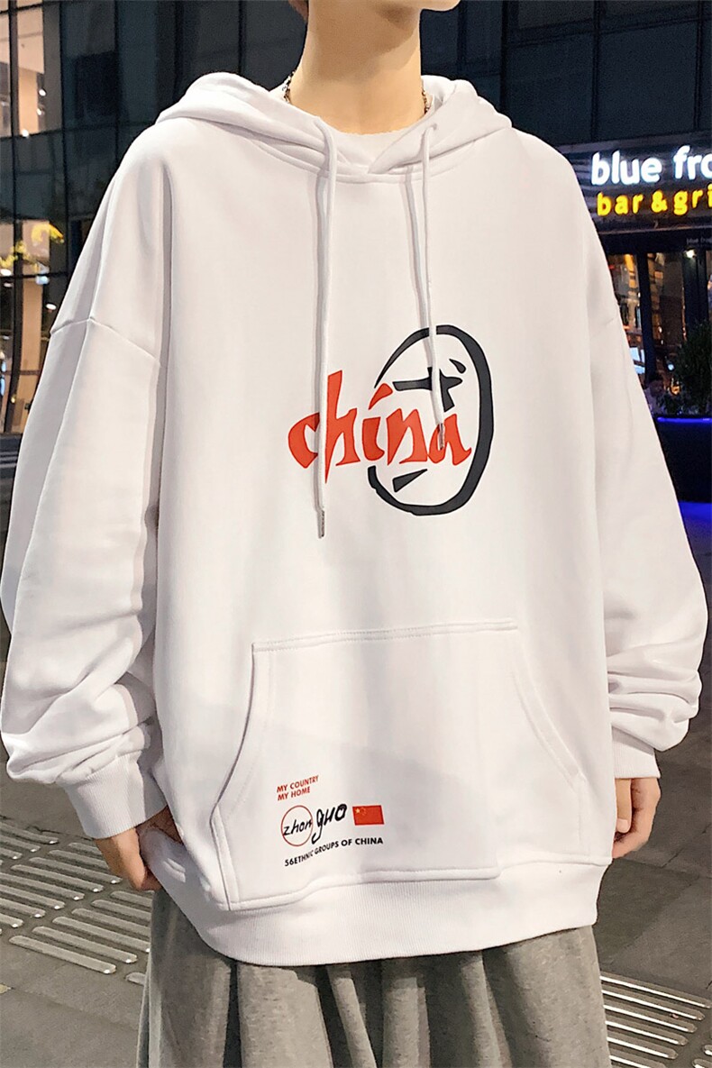 ！2023春季新款男士连帽卫衣百搭潮流外套上衣服WY255P38,男装卫衣,电商B220