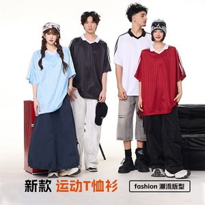 冰丝短袖Polo衫男士2025新款宽松潮牌T恤高端半袖休闲上衣服图片