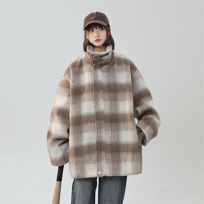 毛呢美式重磅小香风外套秋冬格子棉服高街夹克A170-N905-TP100,男装夹克,电商A170
