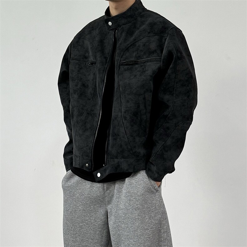 哈灵顿皮衣现货W2602M-2XL,男装皮衣,电商C313