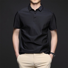 夏季高档男士POLO衫时尚新款翻领冰丝短袖T恤商务休闲男装衬衣，男装T恤，电商B212（原钱塘6029）