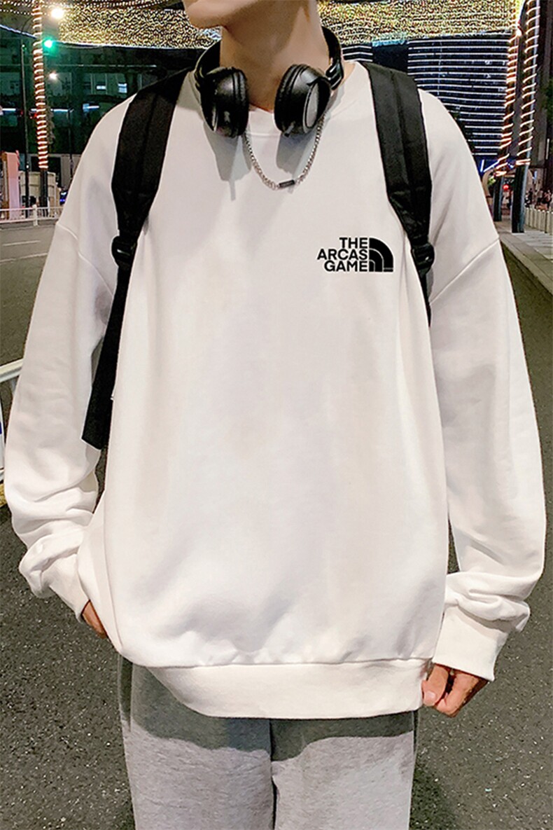 S6232-P28秋季圆领卫衣男大码韩版宽松长袖外套,男装卫衣,电商A040